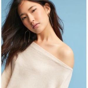 Anthropologie Moth Assymetrical-Shoulder Sweater